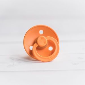 2 bibs pacifiers Apricot • bundle for junegarra